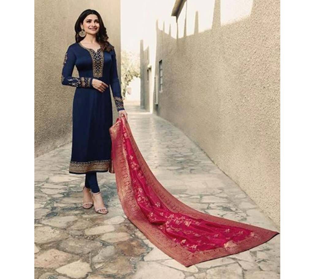 Vinay Kaseesh Banaras 3 Hitlist ( Navy Blue & Banaras Dopatta)- Copy 