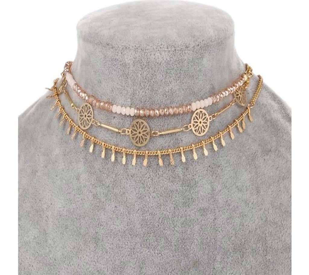 Golden Chain Multi-layer Design Fashion Choker Jewelry Chain Engagement Gift