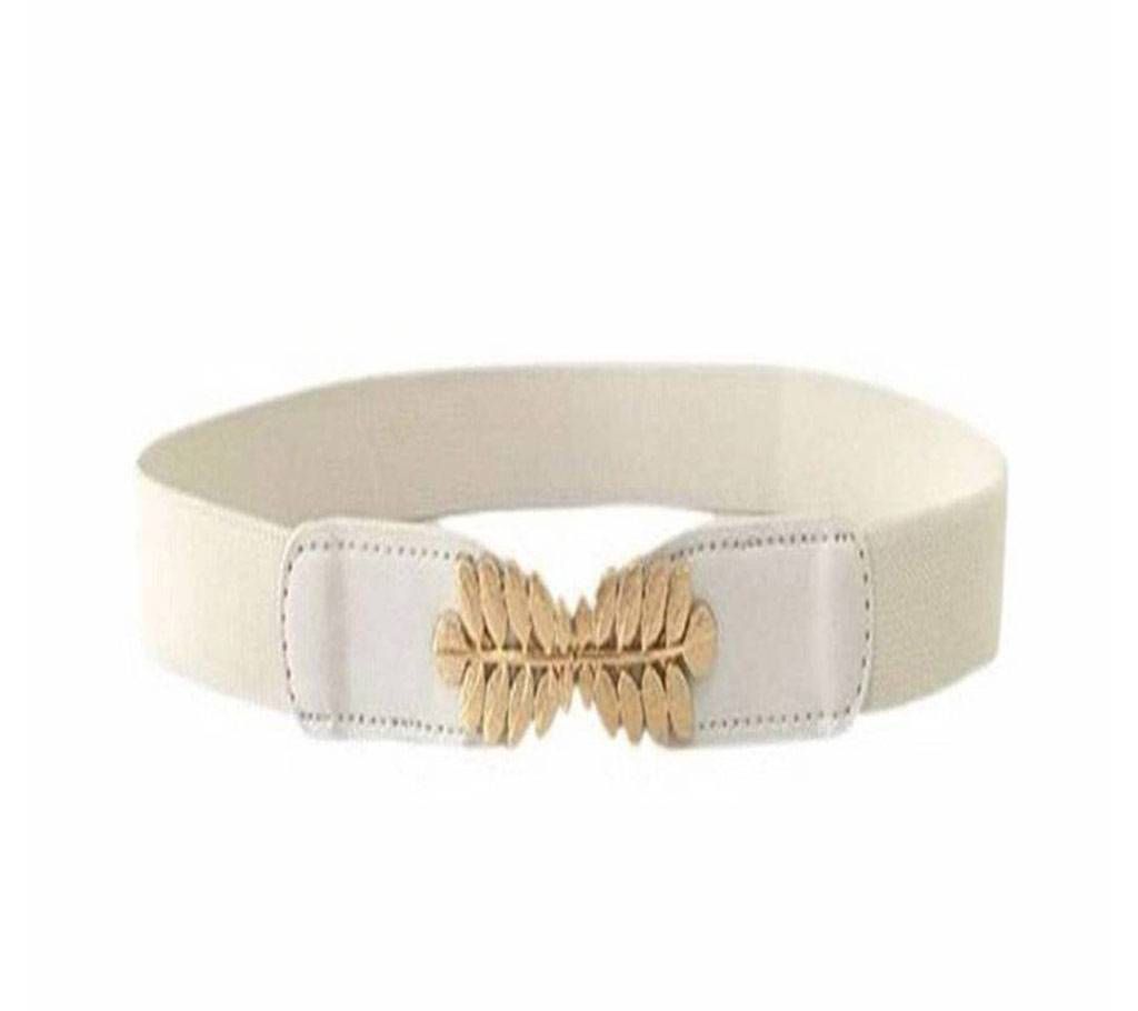 Elastic Alloy leaf Thin Belt For Women