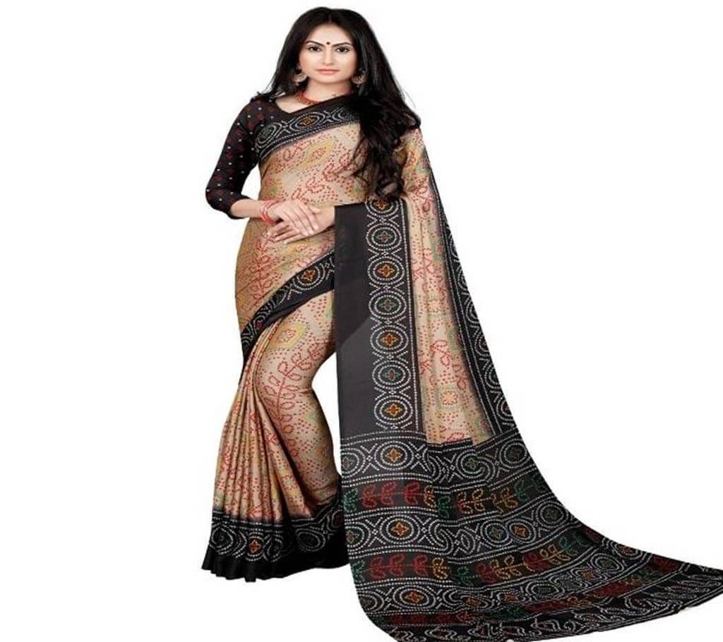  Indian Chundri Silk Saree With Blouse Piece 