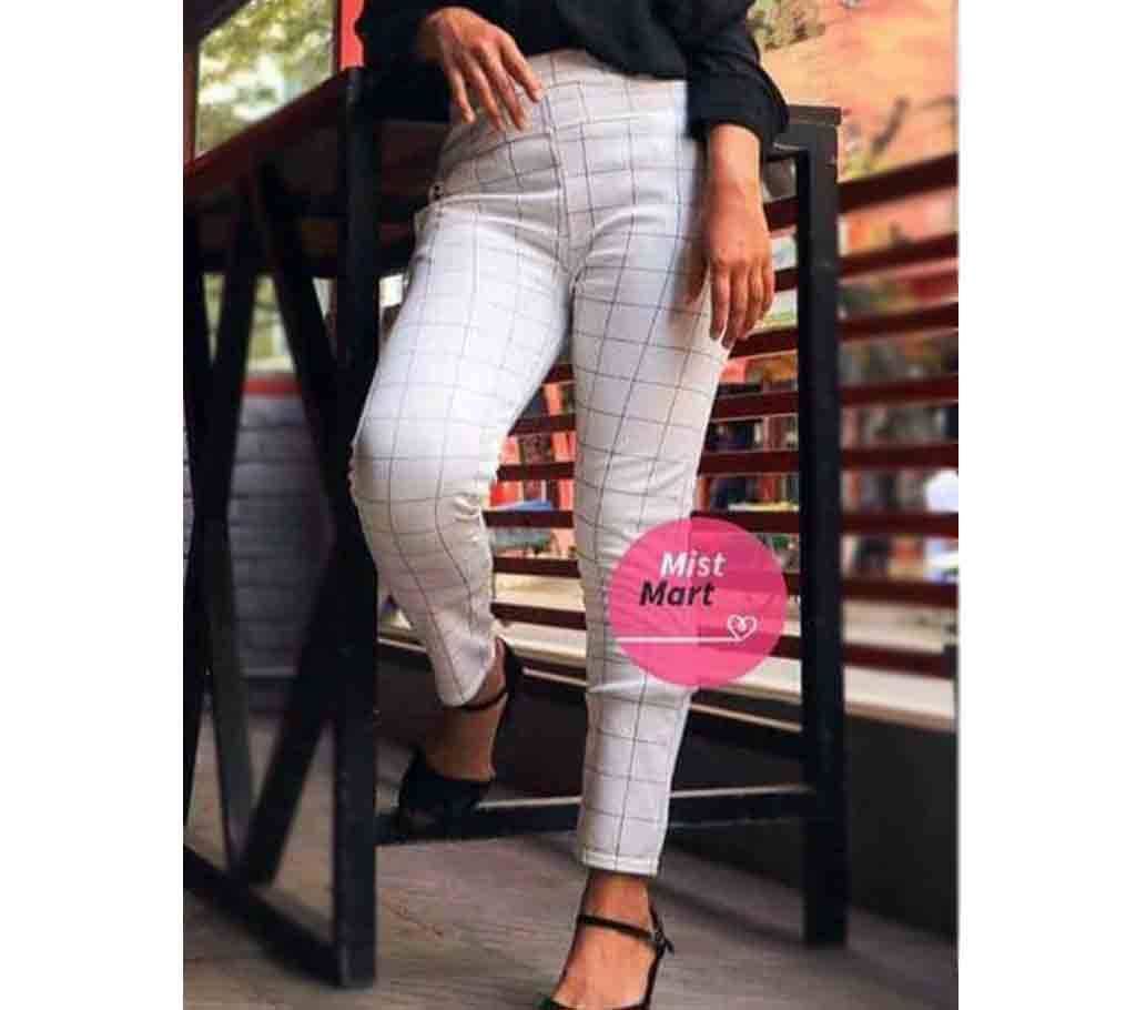 Box Leggings For Women White