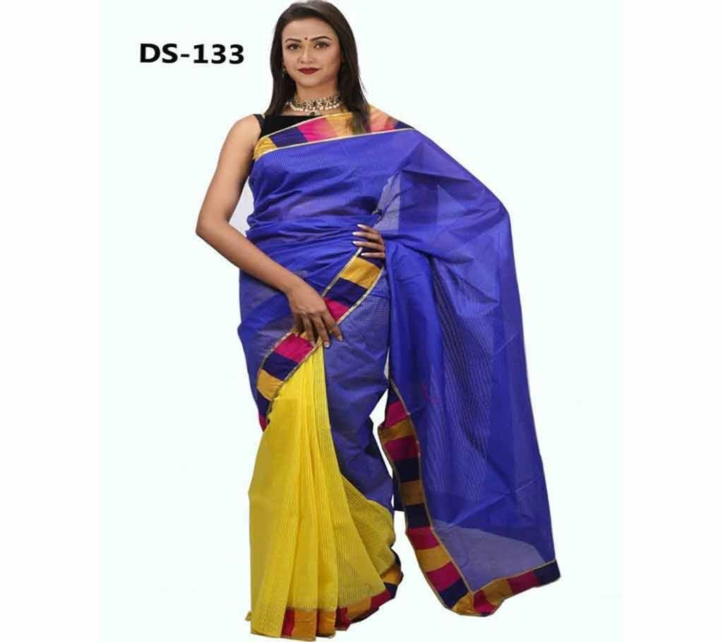 Multicolour Half Silk Saree with Blouse Piece for Women-30