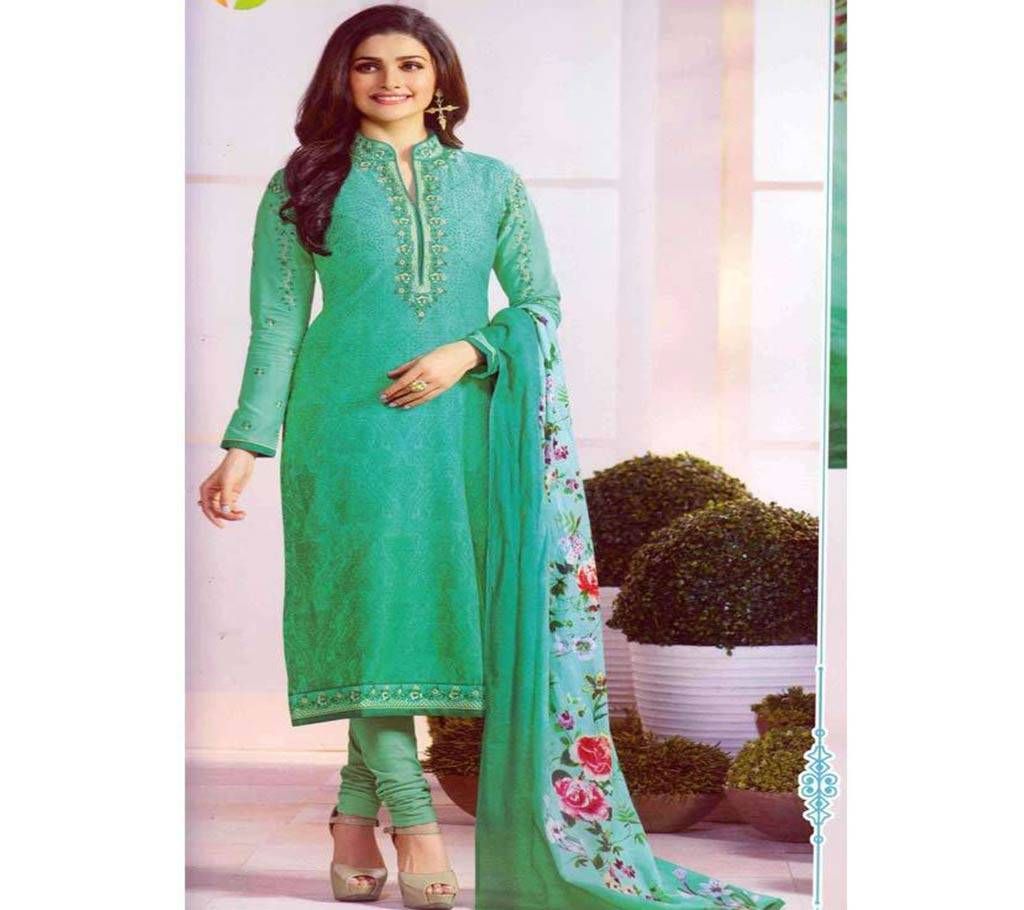 VINAY JASMINA LOTUSS unstitched cotton three piece 