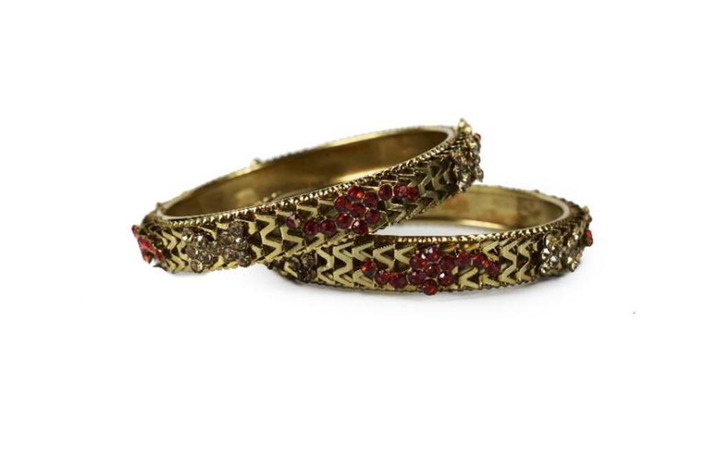 Indian Brown Color and Gold Plated Bangles for Woman