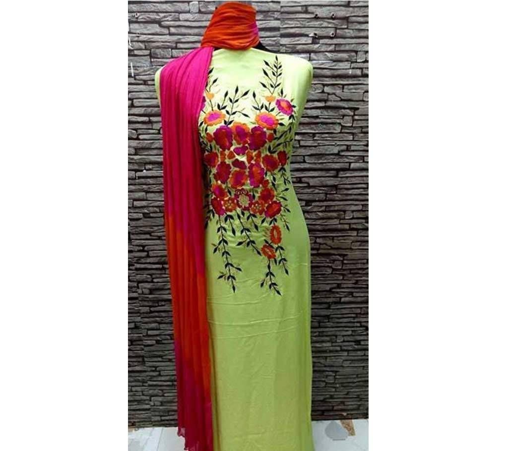 Unstitched Linen Embroidery Two Piece - Copy
