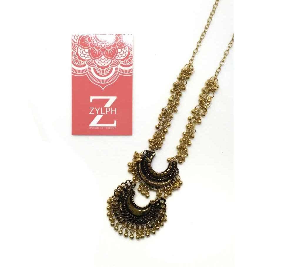 Oxidized Silver Afghani Tassel Necklace (by Zylph - NATLG)