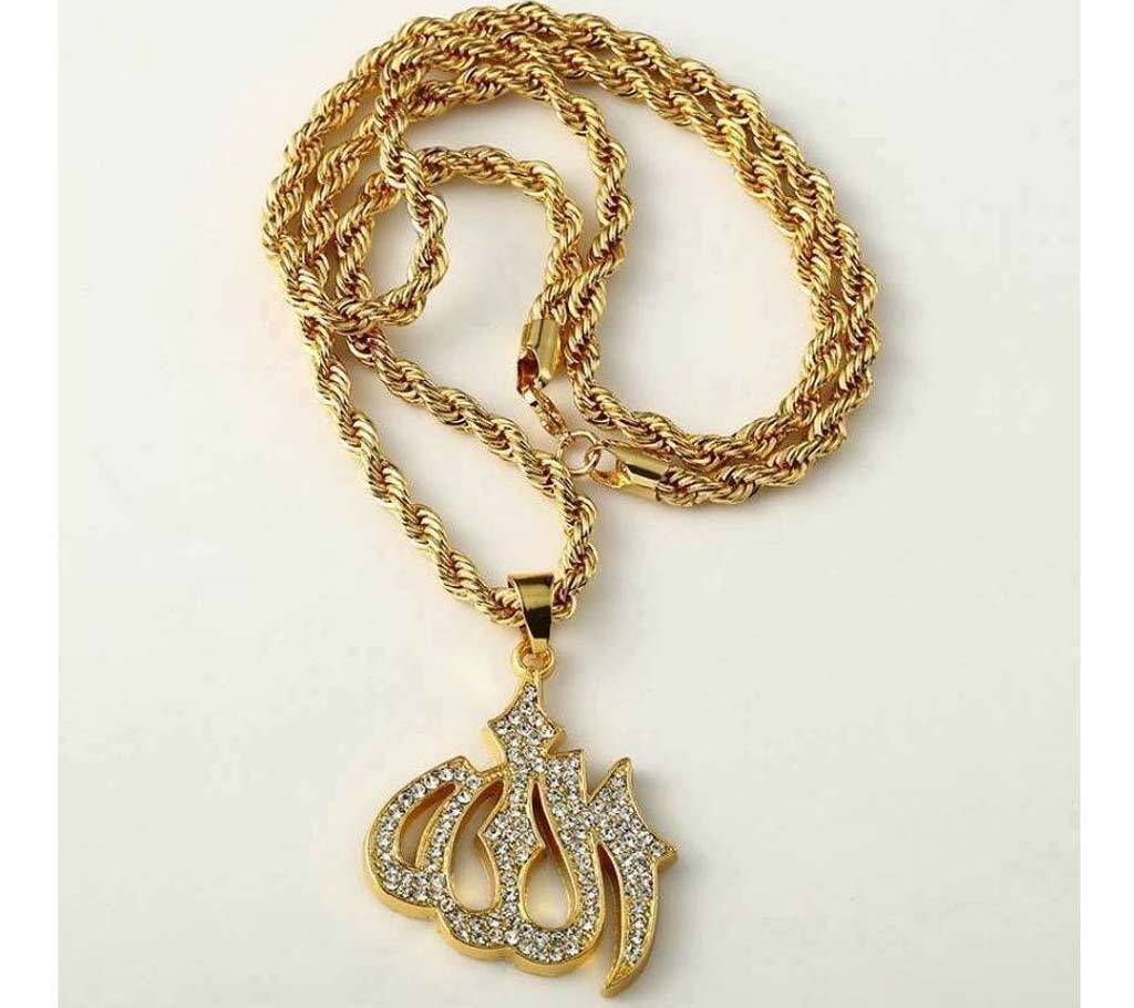 Allah Women's Golden Colour Necklace