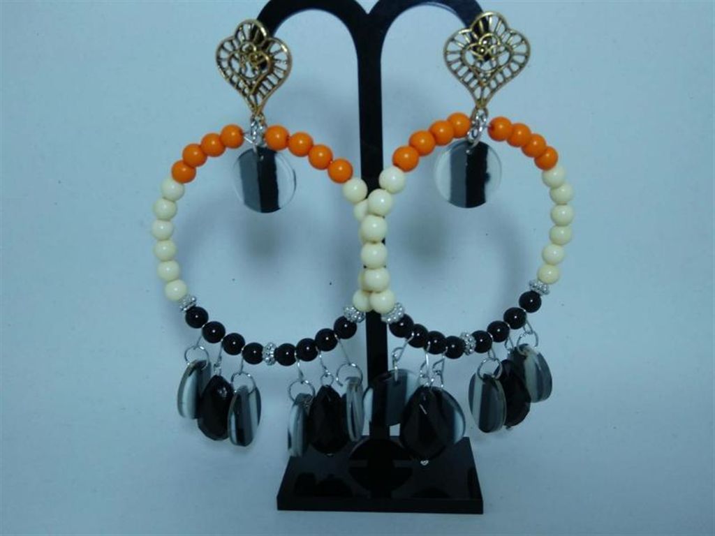 artificial beads ear ring 