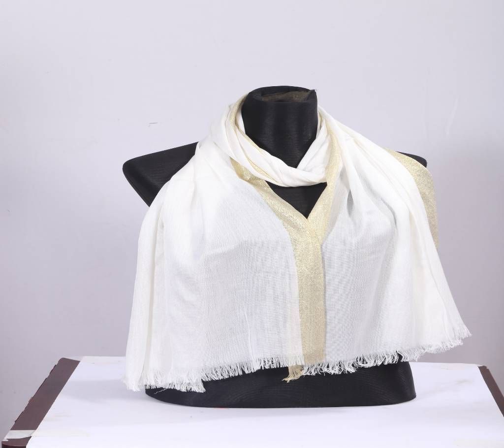 White Pashmena Hijab for Women