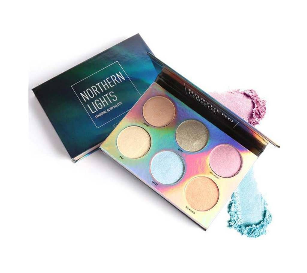 FOCALLURE Northern Lights Glow kit Palette Makeup Glitter Face Glow Shimmer Bronzer Highlighter Shimmer Powder Pack of 2 - China Original
