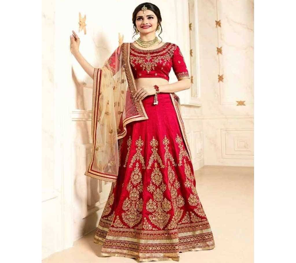 Semistitched Georgette Embroidery Lehenga