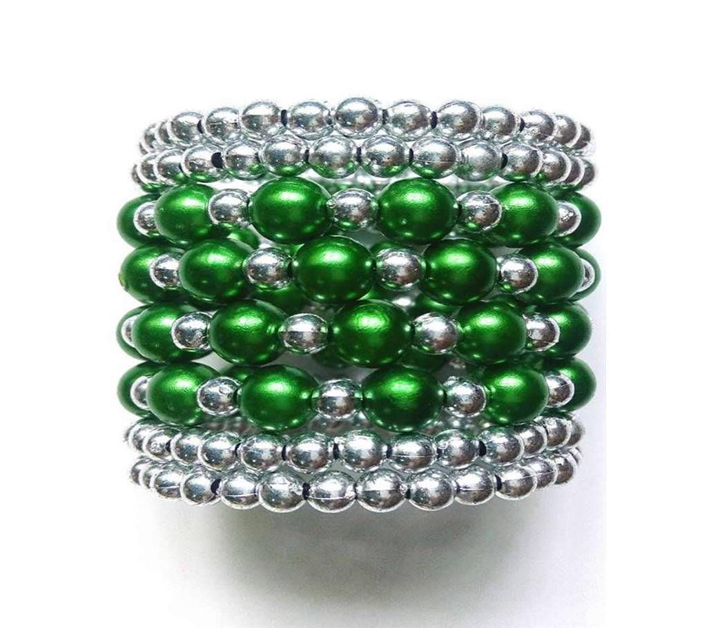 green silver plated ladies bracelet 
