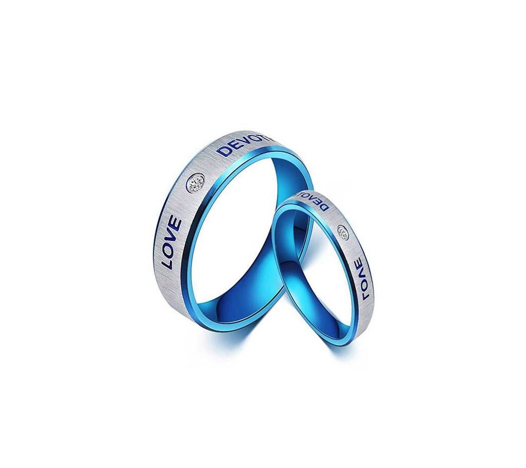 Couple Wedding Rings Love Devotion - 2 Pcs