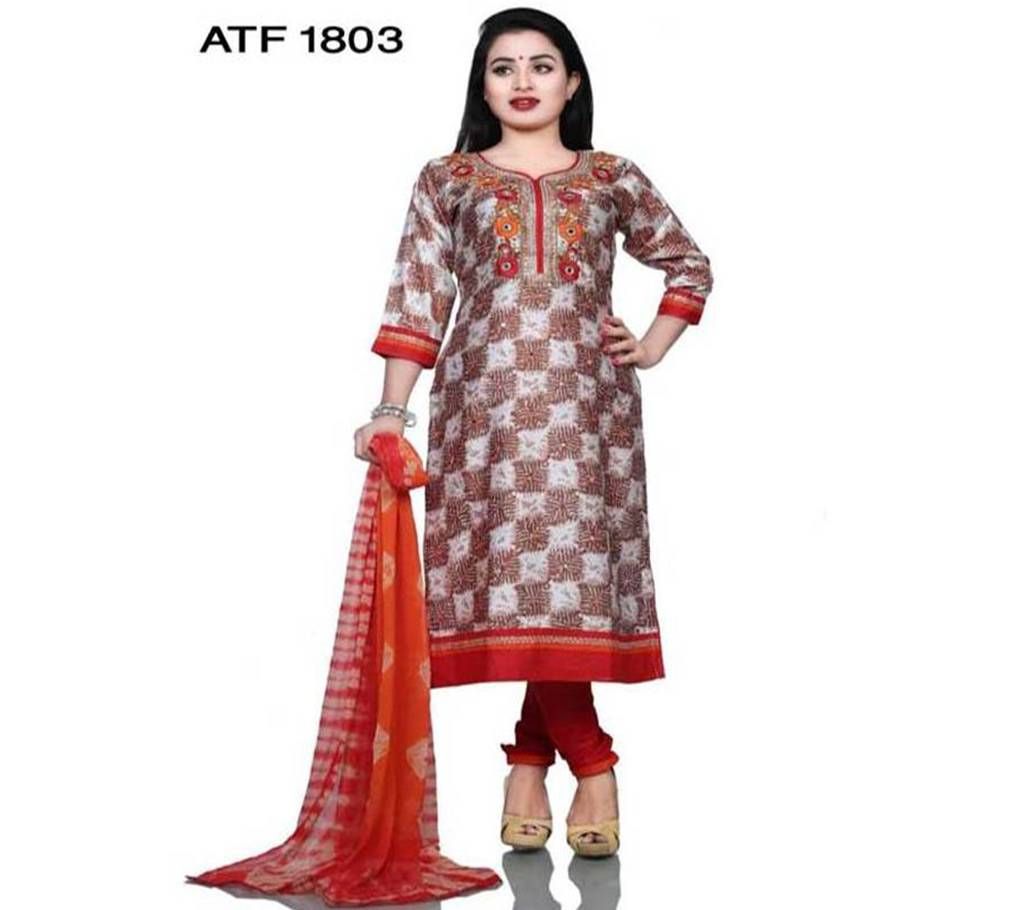 Readymade Embroidered Cotton Salower-Kameez