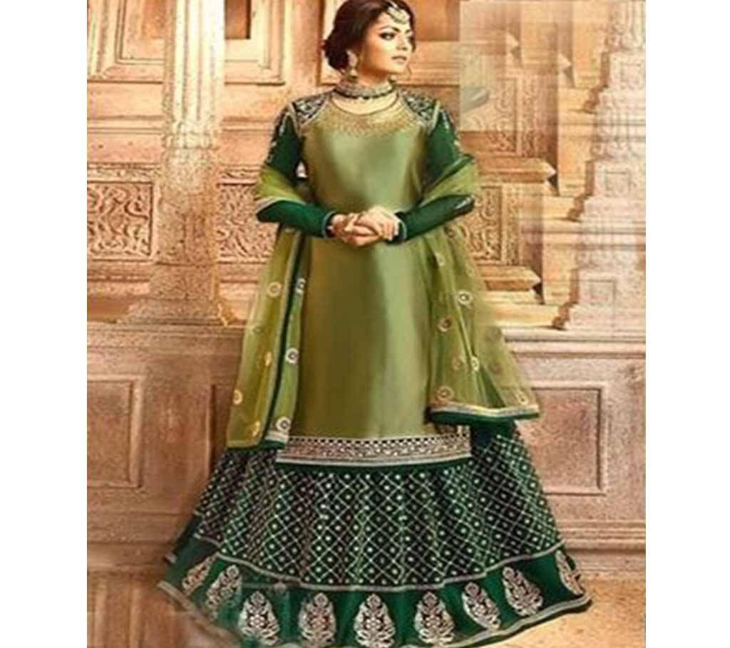 Unstitched Embroidery Indian Georgette Three Piece 