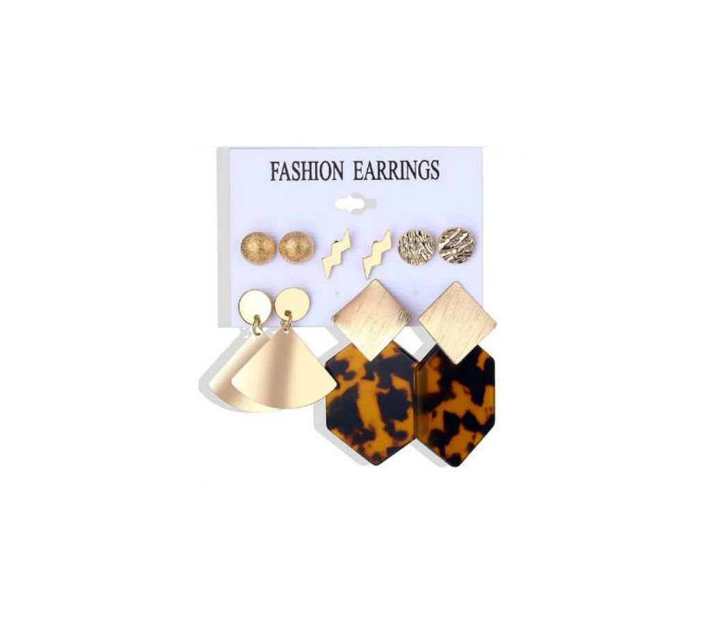 5 Pairs Earring Set - Fashion Earrings