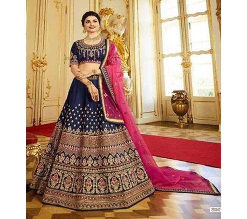 Unstitched Computer Embroidery Indian Weightless Georgette Lehenga 