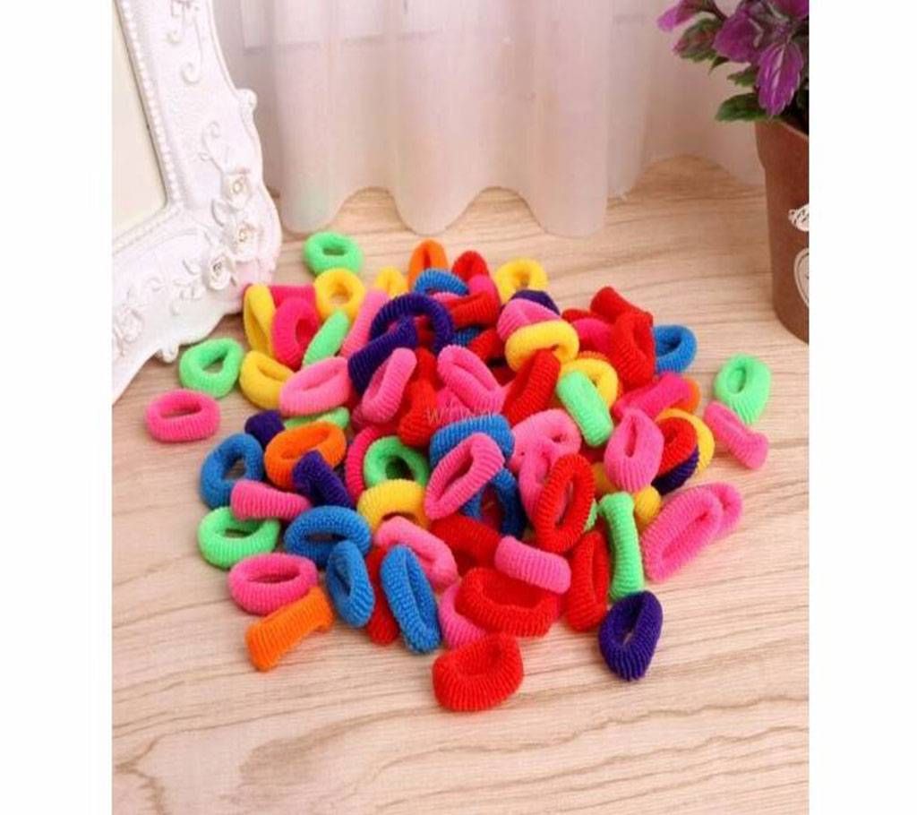 50 Pcs/pack Kids Girl Colorful Elastic Hair Bands