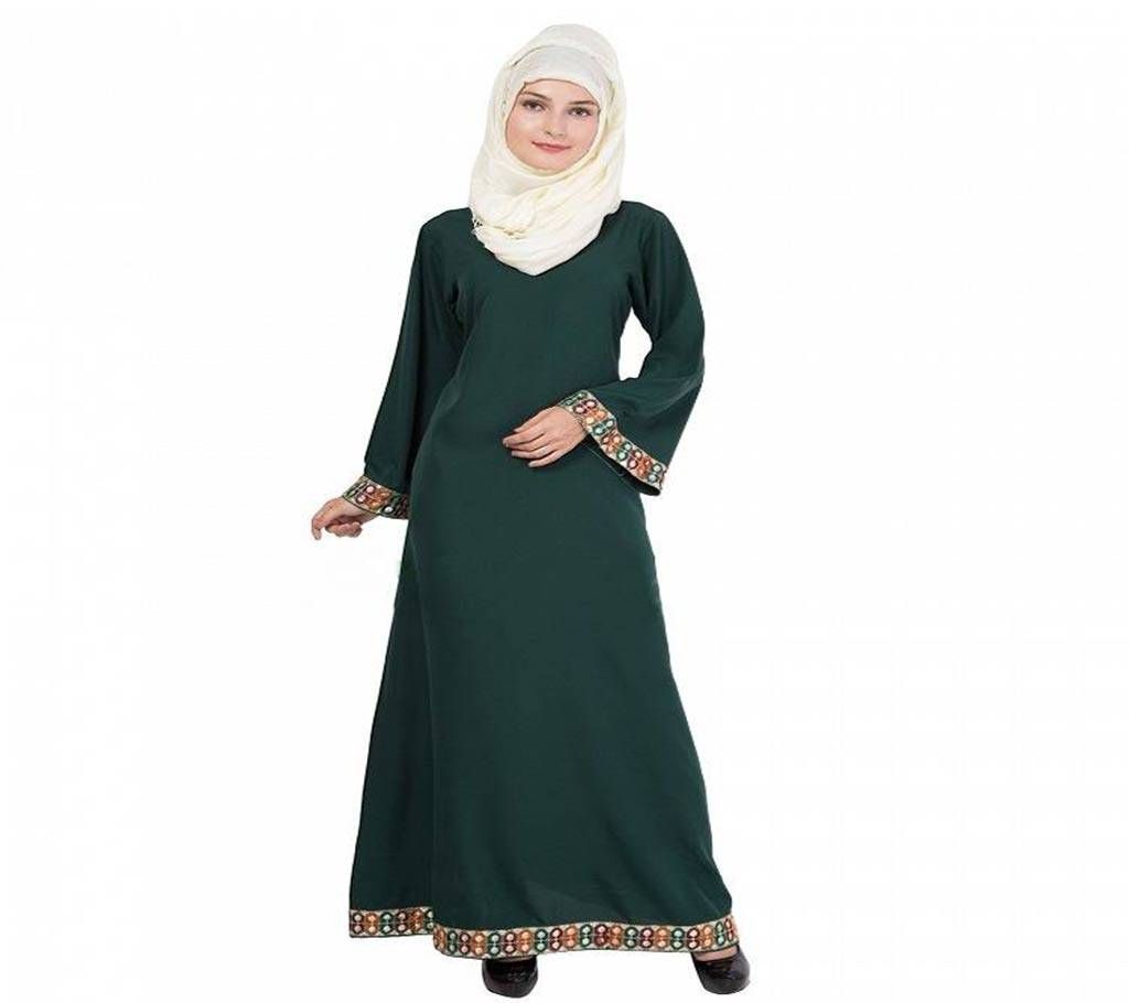 Forest Green Georgette Borka For Women