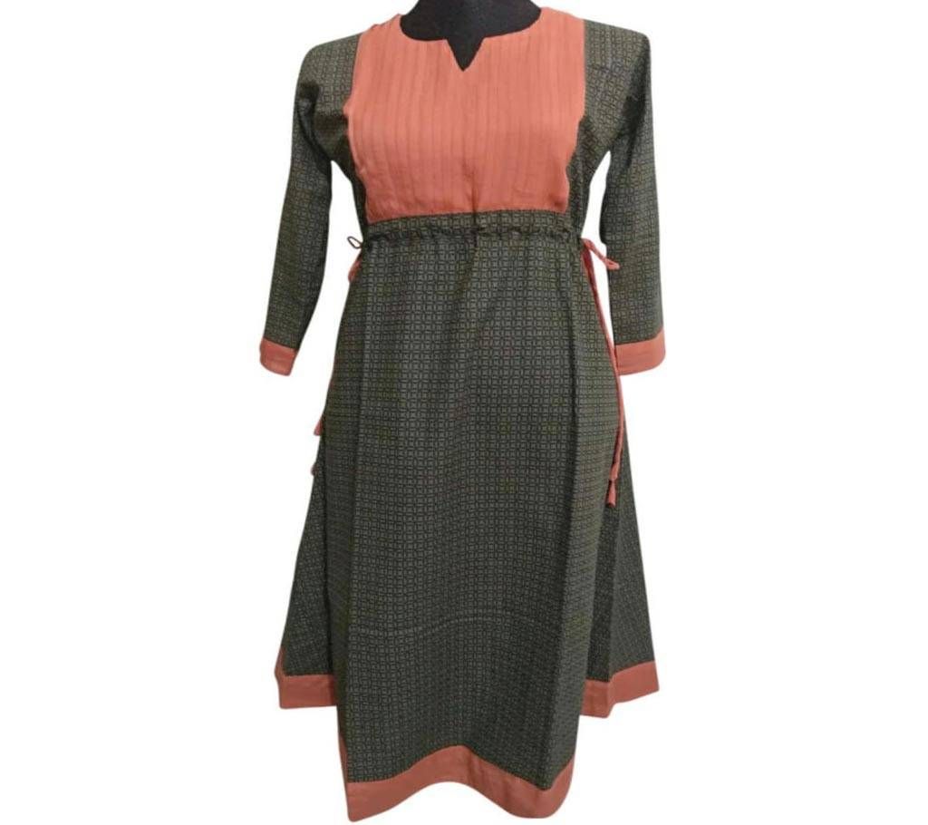Berly Green Cotton Long Kurti