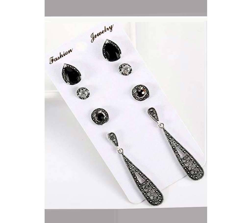 4Pairs/set Stud Earrings  for Women