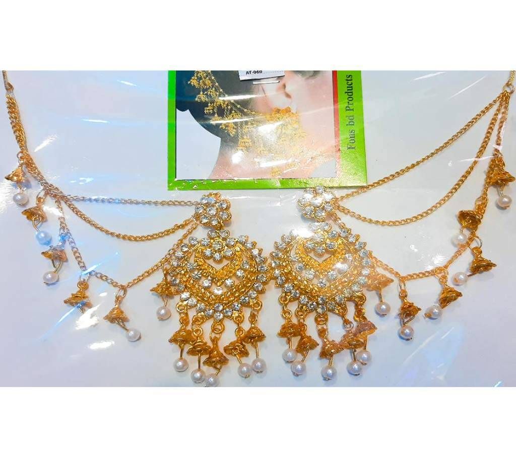 White Stone Bahubali Earring