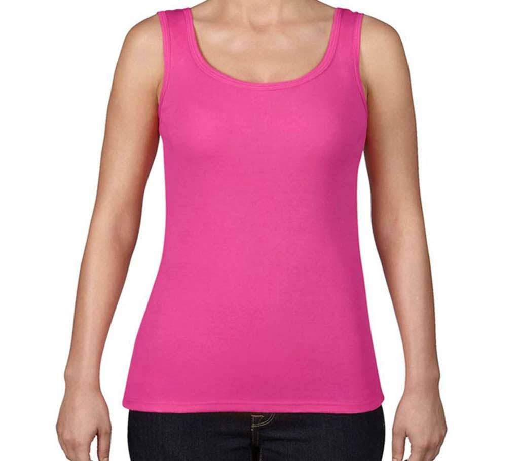 Women Hot Pink U Neck under Shirt