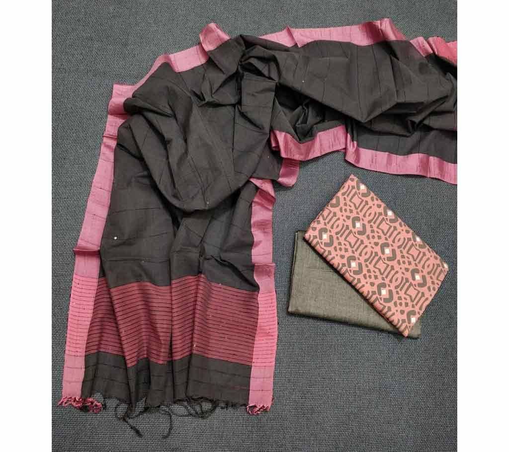 Unstitched Tat Original Cotton Multi Color Deshi Shalwar Kameez-30