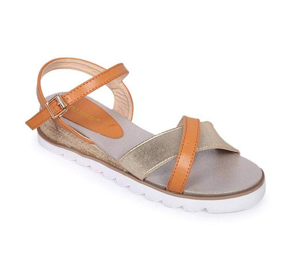 Nino-Rossi Maroon Ladies Smooth Leather Semi Heel Sandal