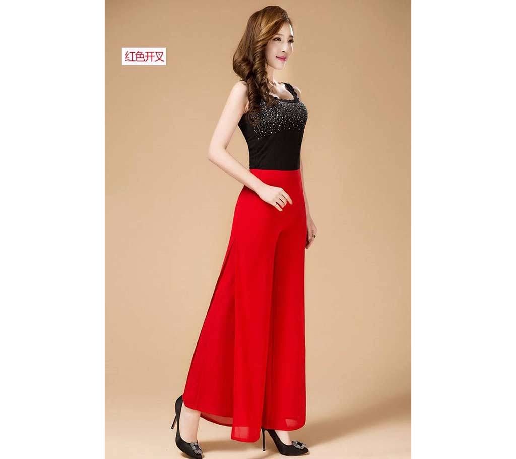 Readymade ladies double layer palazzo 