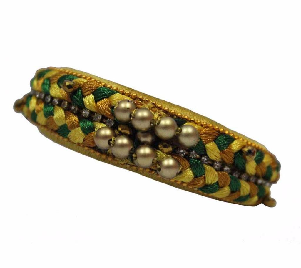 Thread and stone setting bangles