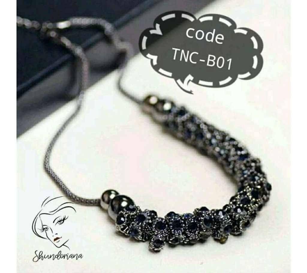 Crystal Water Drop Snake Chain Necklace