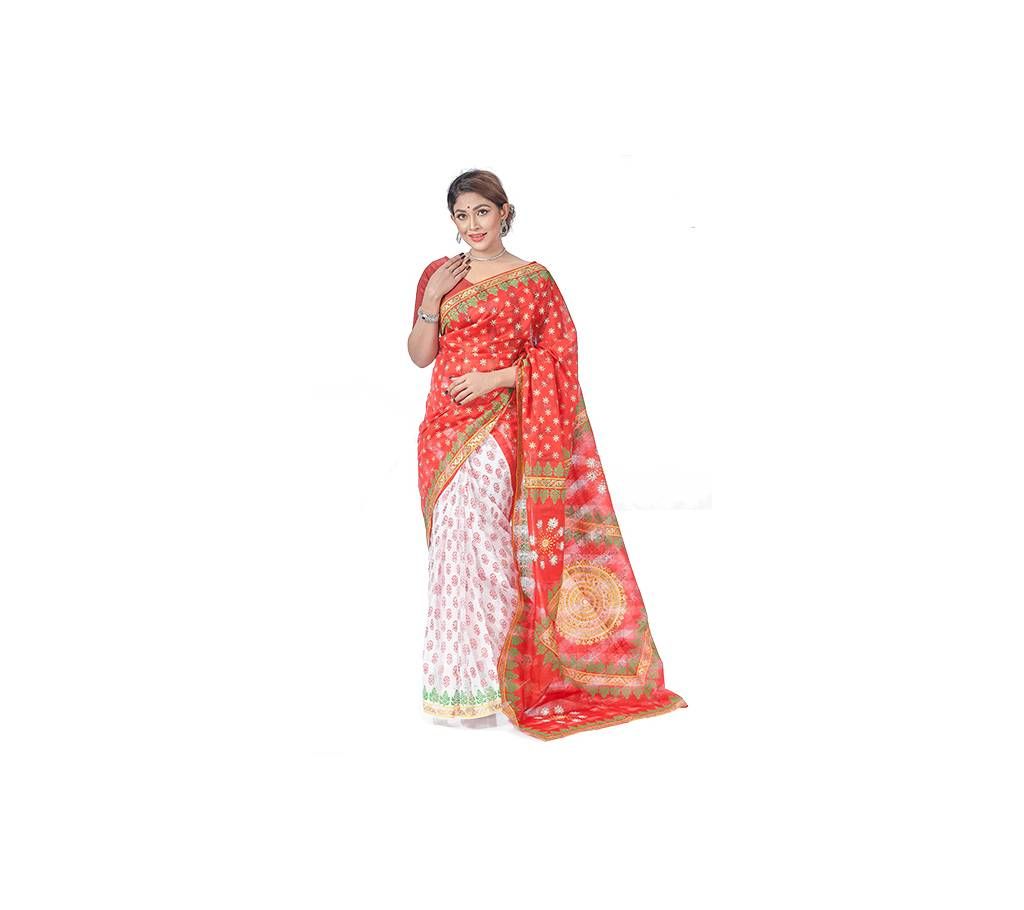 Silk Block printed Sharee 