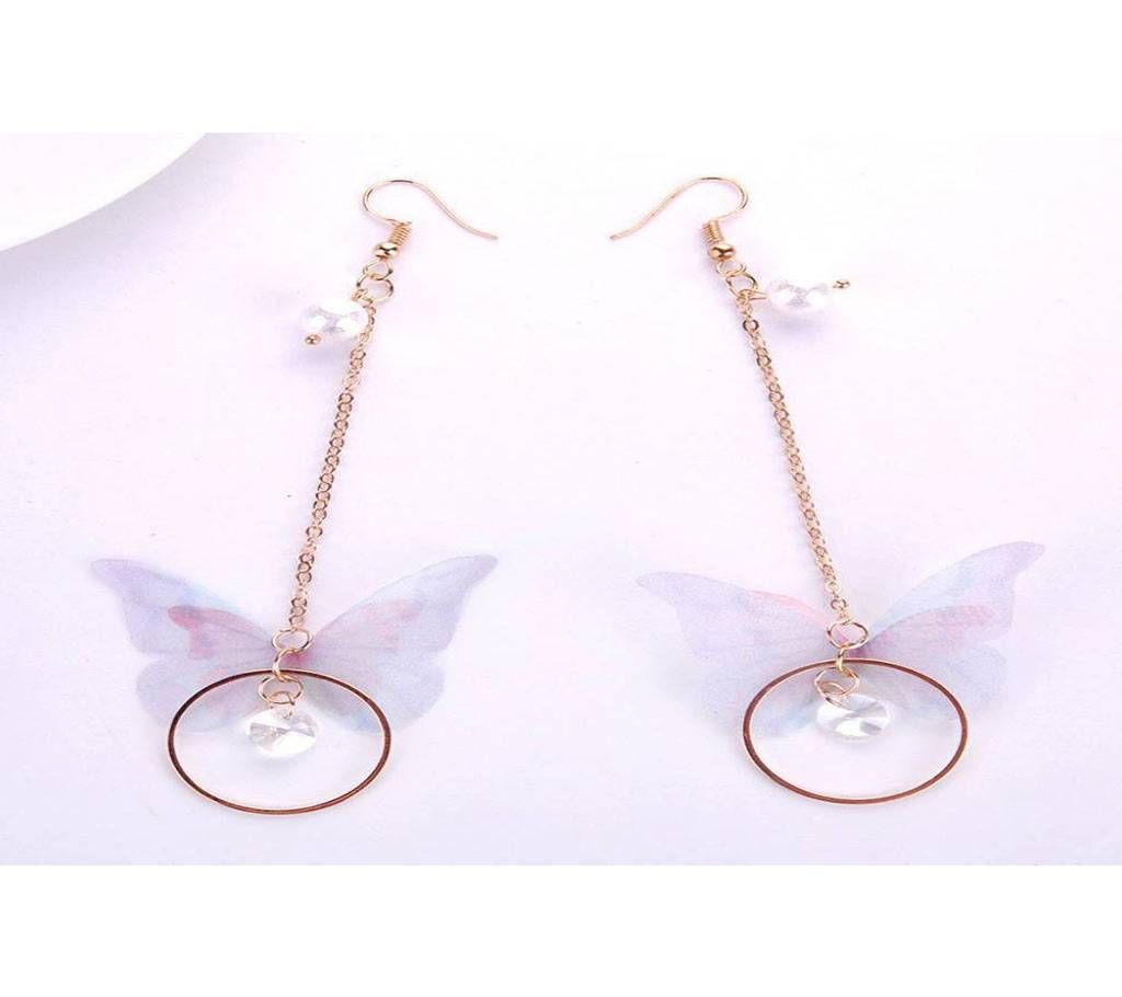 FAIRY FEATHER BUTTERFLY WINGS DROP DANGLE (Blue)