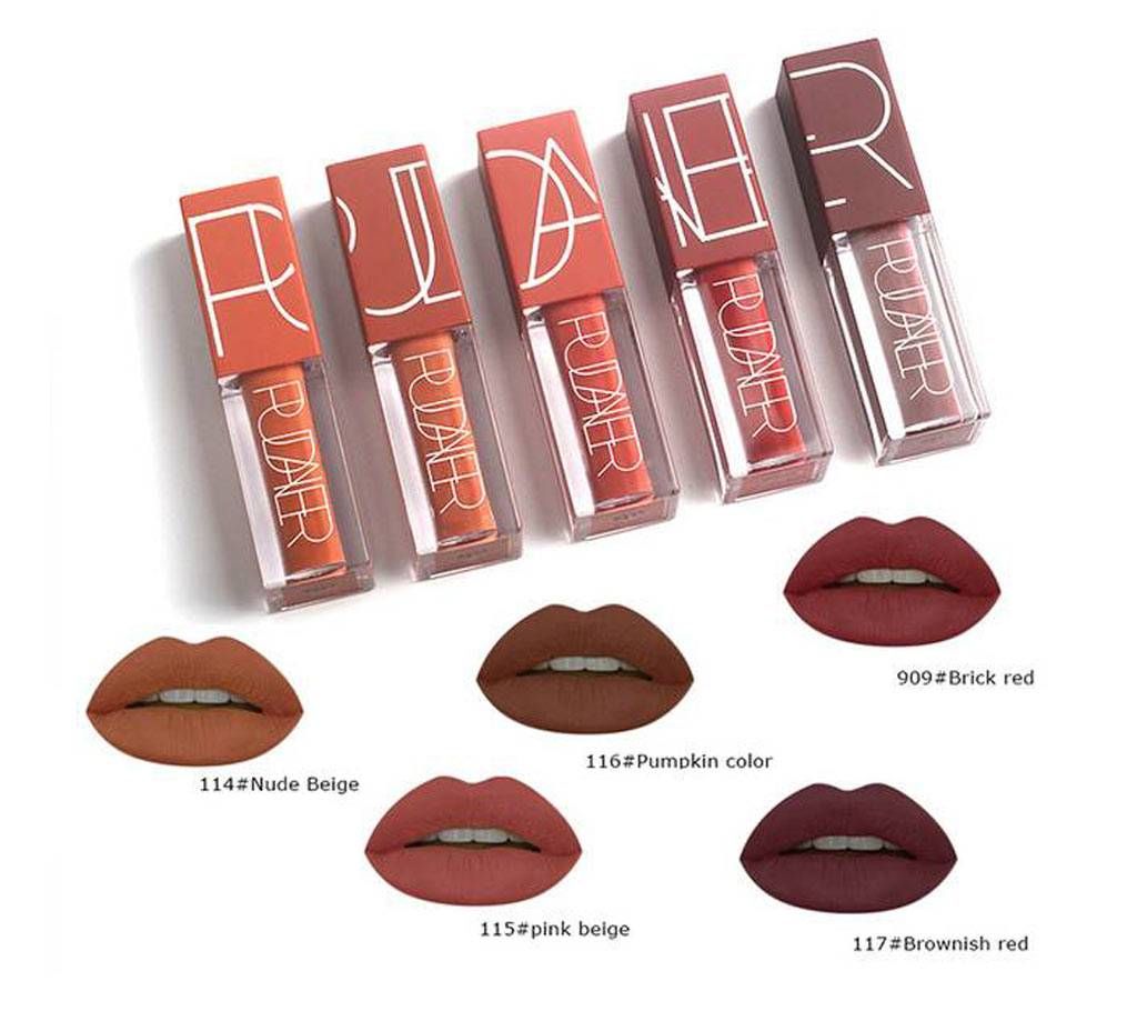 pudaier brand 5pcs matte liquid lipstick set