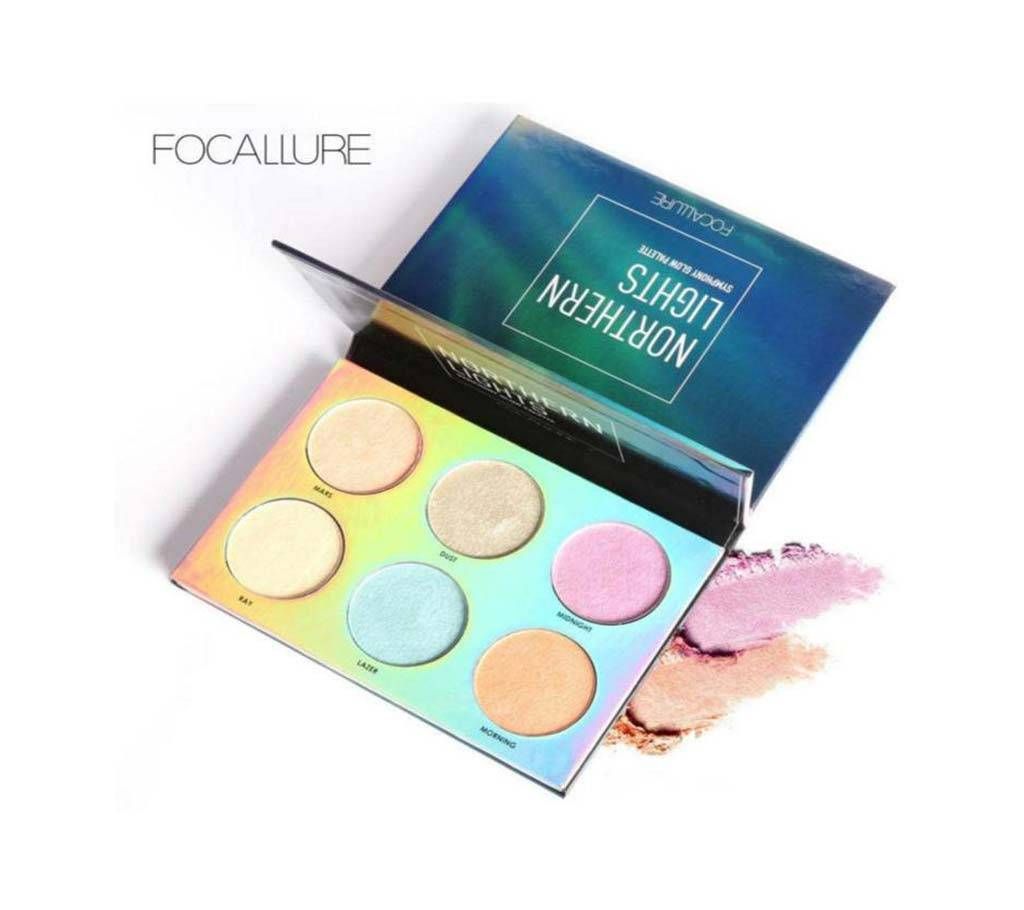 FOCALLURE Northern Lights Glow kit Palette Makeup Glitter Face Glow Shimmer Bronzer Highlighter Shimmer Powder - China Original