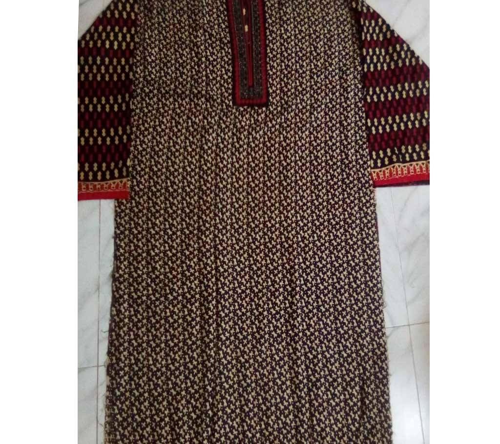 Unstitched Cotton Printed Kameez