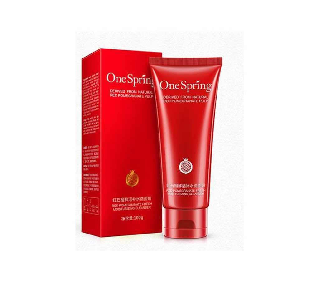 Red Pomegranate Foaming Facial Cleanser Face Cleaning Facial Scrub Remover Blackhead Pimples Acne Pore Spots 100ml Thailand