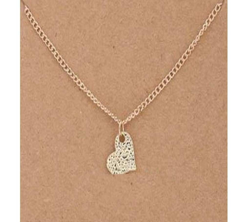 Sparkling heart gold-color Pendant necklace Heart Fashion Statement Clavicle Chains Necklace For Women Jewelry