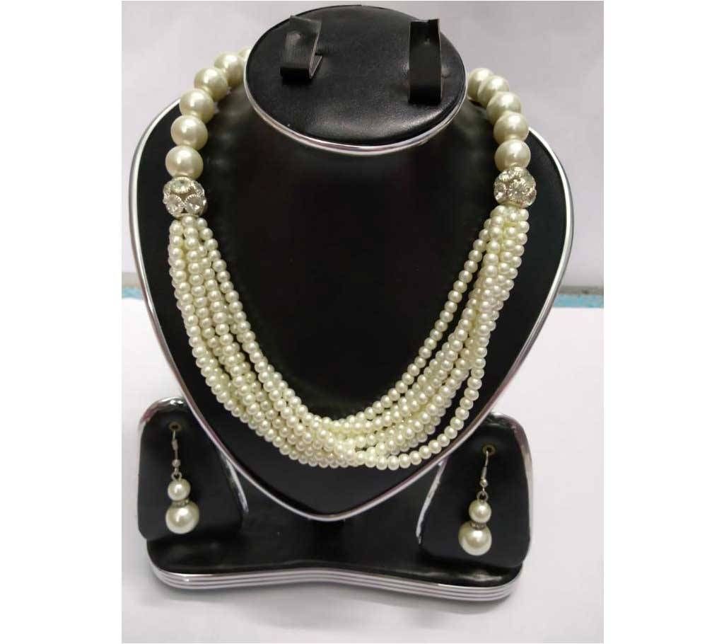 Pearl Necklace with Earring