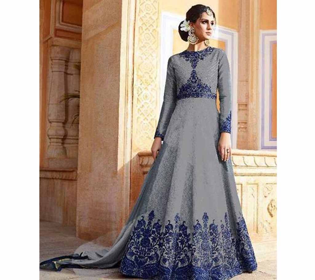 Semi Stitched Gorgeous Embroidery Georgette Anarkoli Dress -  ADIRA 1