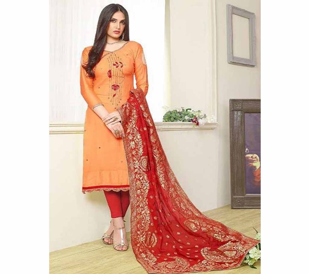 Unstitched Your Choice Mehandi Salwar Suit