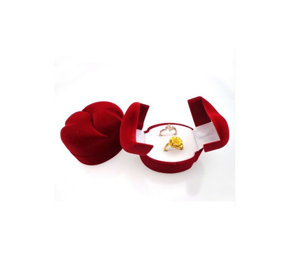 Love Shape Ring Box For Couple Ring