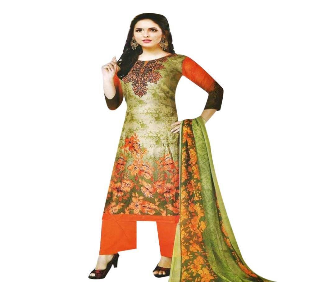 Unstitched Printed Satun Three Piece