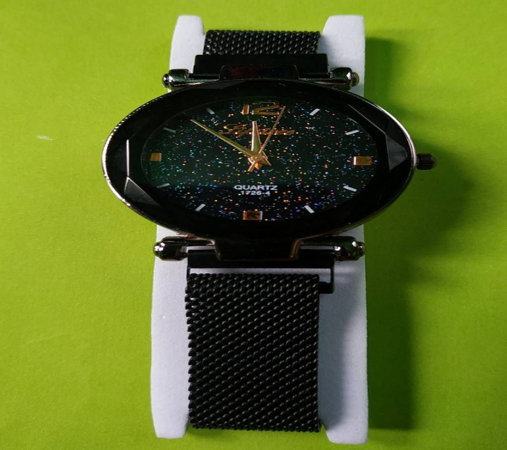 Magnetic Ladies wrist watch-Black
