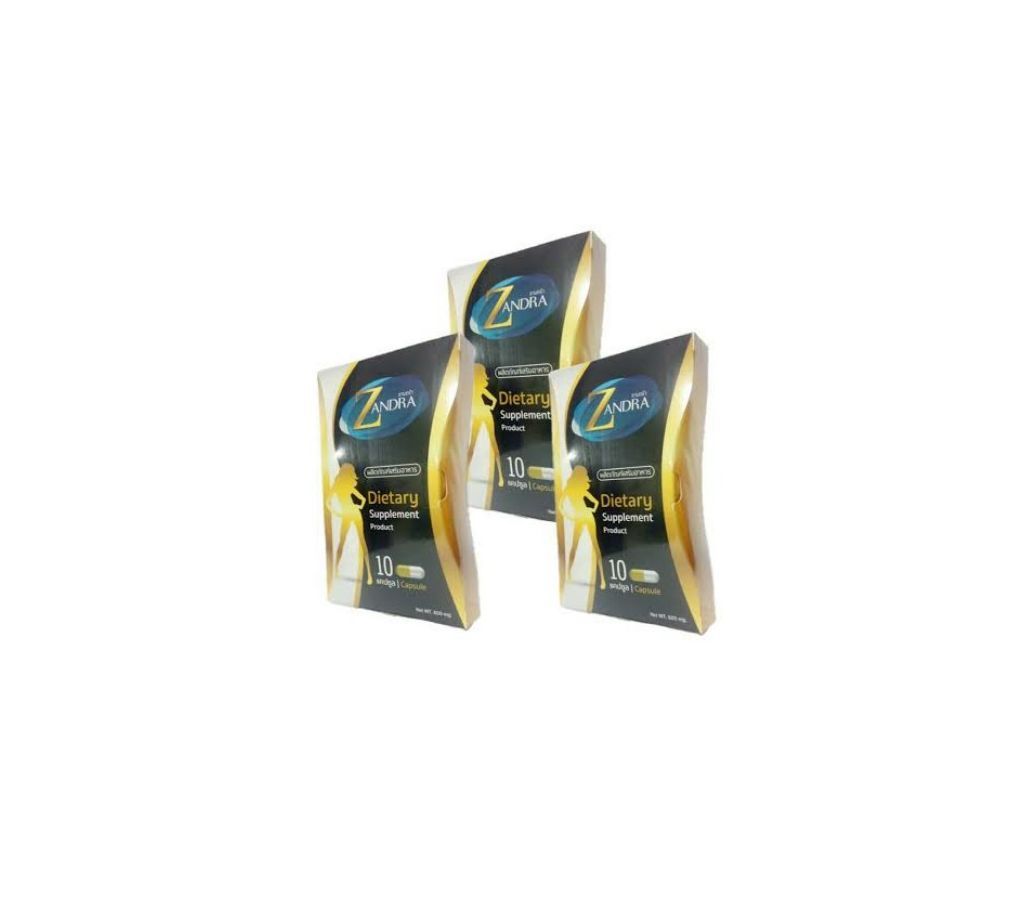 Zandra Dietary supplement product-10Pcs Capsule-Thailand 