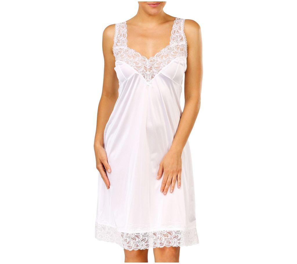 Brandella Full Slip - White,Nightdress Nighty Sleep Shirt Ladies Lingerie