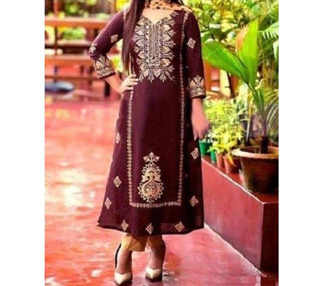 Unstiched block printed Rajdhani voyal cotton  salwar kameez seblock