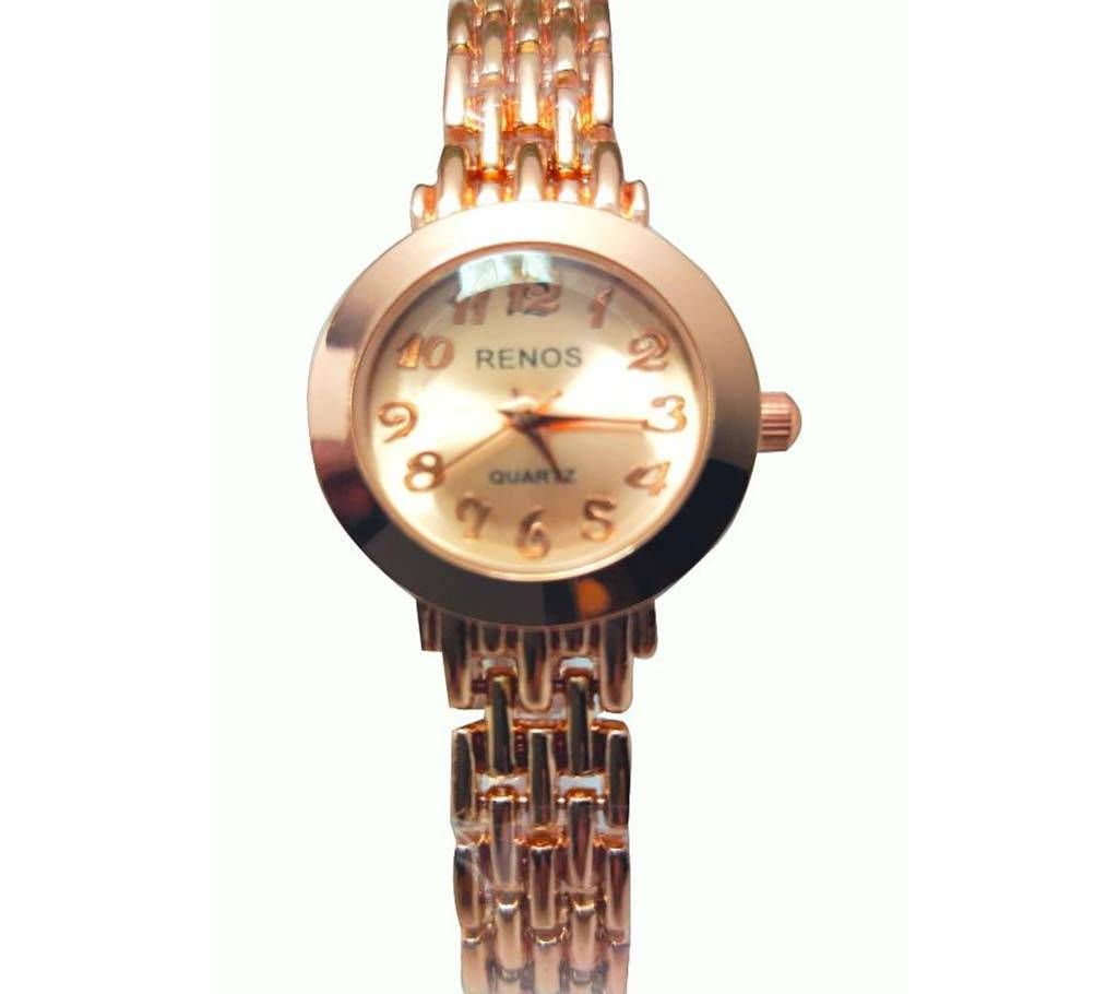 Elegant Women Ladies Watches Stainless Steel RENOS Quartz Wrist Watch