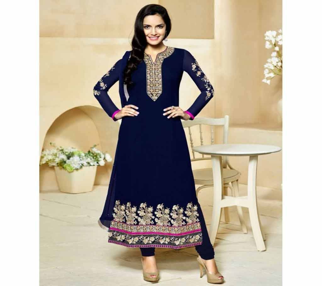 unstiched block printed cotton replica three pcs salwar kameez seblock-413